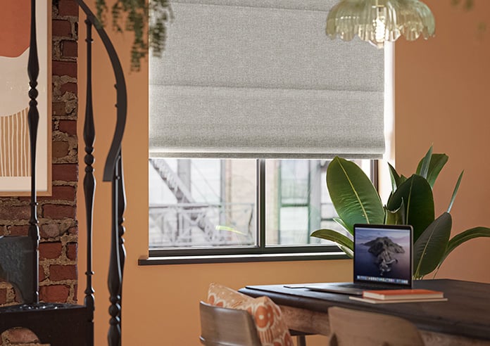 Atina (Blackout), Grey Bisque - Motorised Roman Blind - Image 5